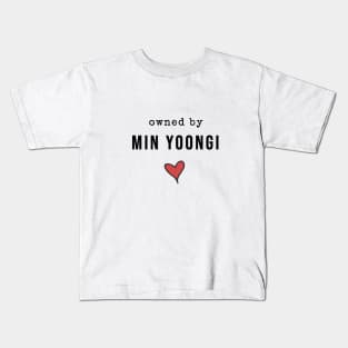 BTS Suga  owned by Min Yoongi Kpop merch Kids T-Shirt